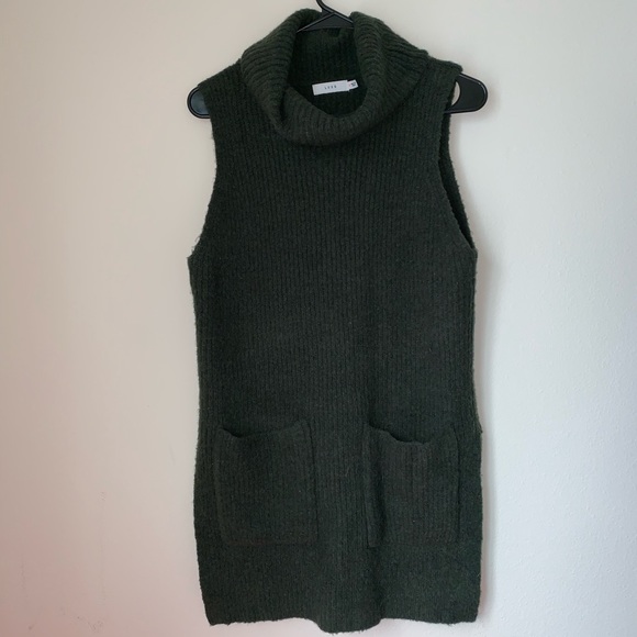 Lush Sweaters - Lush Green Turtleneck Sweater Tank Lush Sweaters - Lush Green Turtleneck Sweater Tank